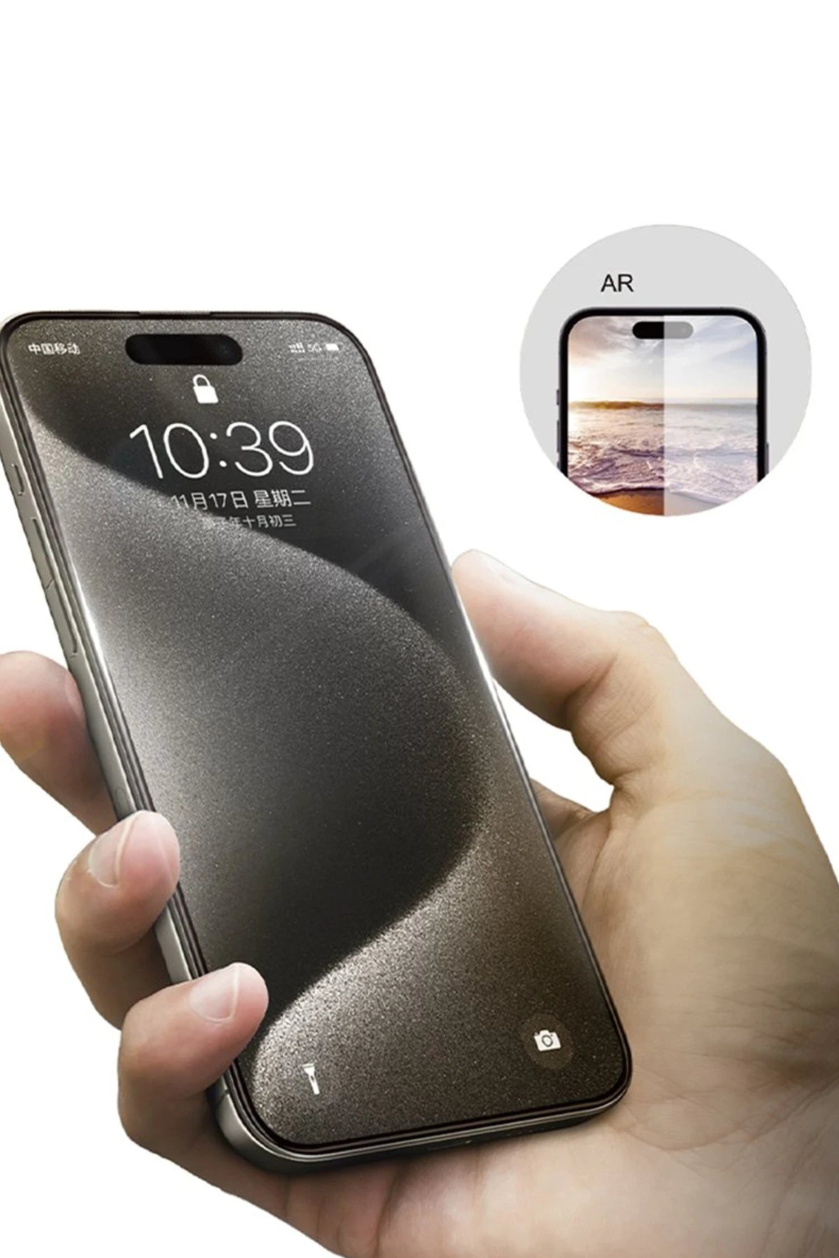 URR iPhone 17 Pro 3D Anti Reflection AR Ultra HD Cam Ekran Koruyucu