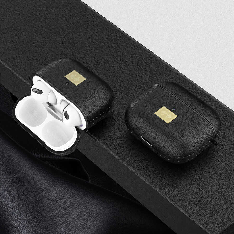 Wlons Airpods 3. Nesil Kılıf Deri Görünümlü Askı Aparatlı Kulaklık Kılıfı - 2