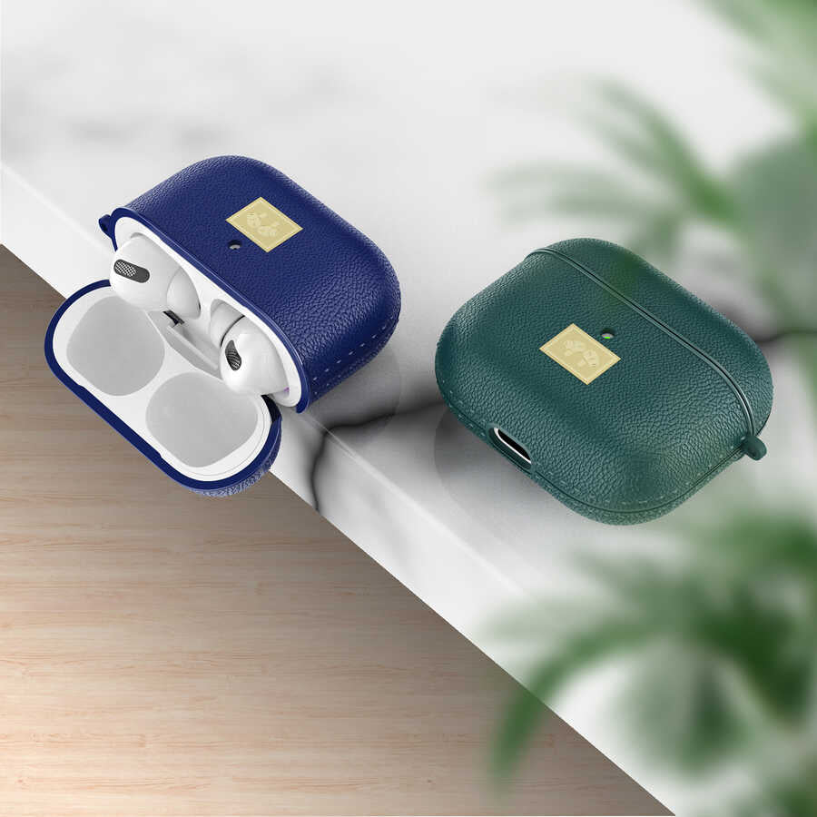 Wlons Airpods 3. Nesil Kılıf Deri Görünümlü Askı Aparatlı Kulaklık Kılıfı - 5