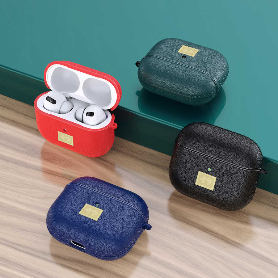 Wlons Airpods 3. Nesil Kılıf Deri Görünümlü Askı Aparatlı Kulaklık Kılıfı - 9