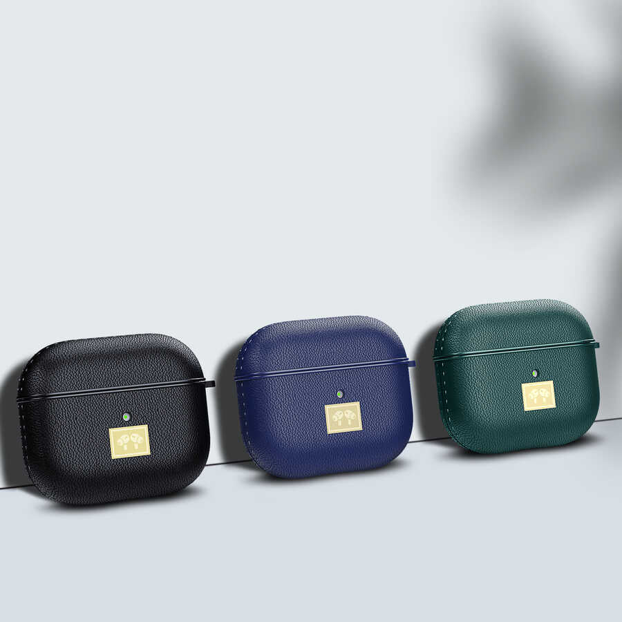 Wlons Airpods 3. Nesil Kılıf Deri Görünümlü Askı Aparatlı Kulaklık Kılıfı - 6