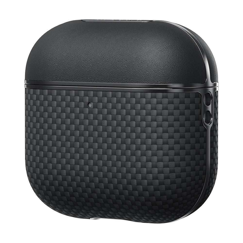 Pitaka Ultra-Slim Classic Serisi Airpods 4 1500D Aramid Fiber Black-Grey Twill Kılıf