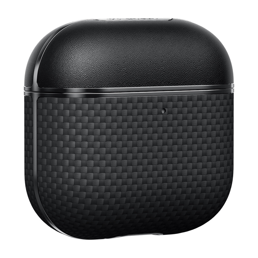 Pitaka Ultra-Slim Classic Serisi Airpods 4 1500D Aramid Fiber Black-Grey Twill Kılıf