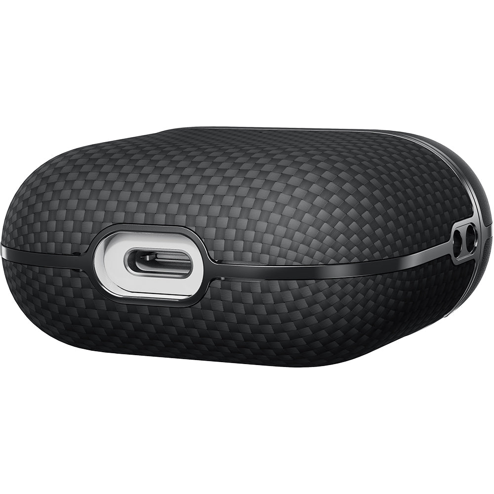 Pitaka Ultra-Slim Classic Serisi Airpods 4 1500D Aramid Fiber Black-Grey Twill Kılıf