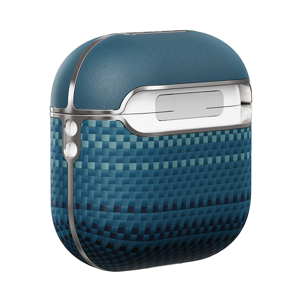 Pitaka Tactile Woven Sunset-Moonrise Serisi Airpods 4 Aramid Fiber Sunset Kılıf