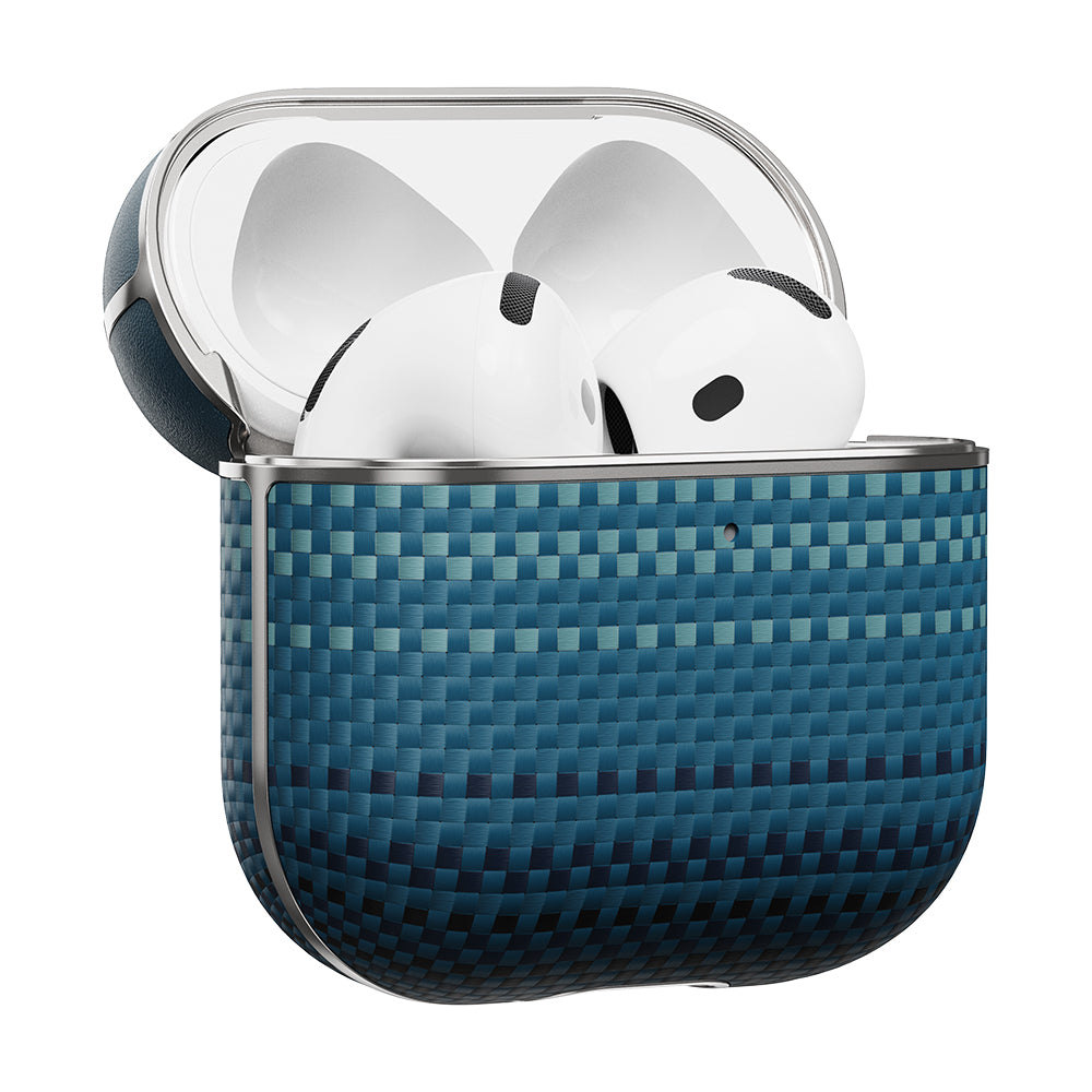 Pitaka Tactile Woven Sunset-Moonrise Serisi Airpods 4 Aramid Fiber Sunset Kılıf