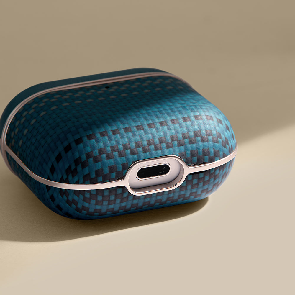 Pitaka Tactile Woven Sunset-Moonrise Serisi Airpods 4 Aramid Fiber Sunset Kılıf