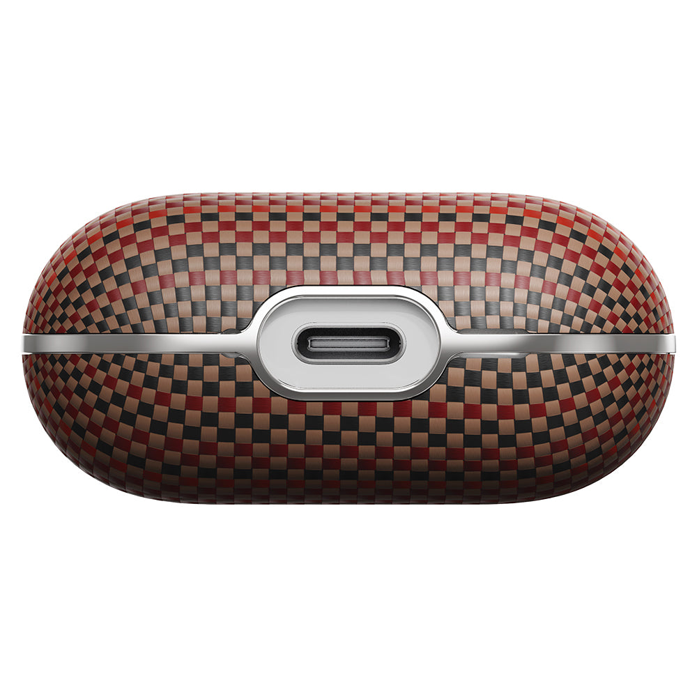 Pitaka Tactile Woven Sunset-Moonrise Serisi Airpods 4 Aramid Fiber Sunset Kılıf