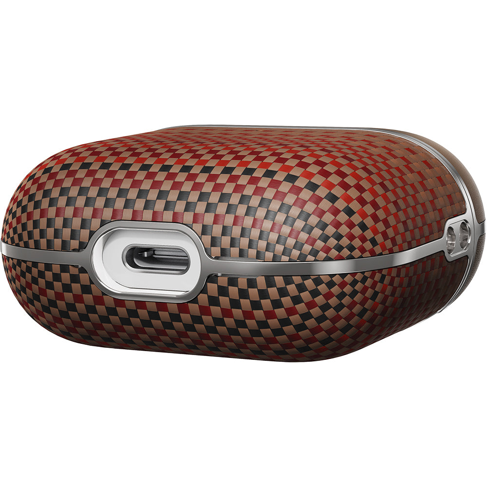 Pitaka Tactile Woven Sunset-Moonrise Serisi Airpods 4 Aramid Fiber Sunset Kılıf