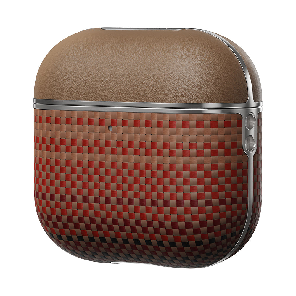 Pitaka Tactile Woven Sunset-Moonrise Serisi Airpods 4 Aramid Fiber Sunset Kılıf