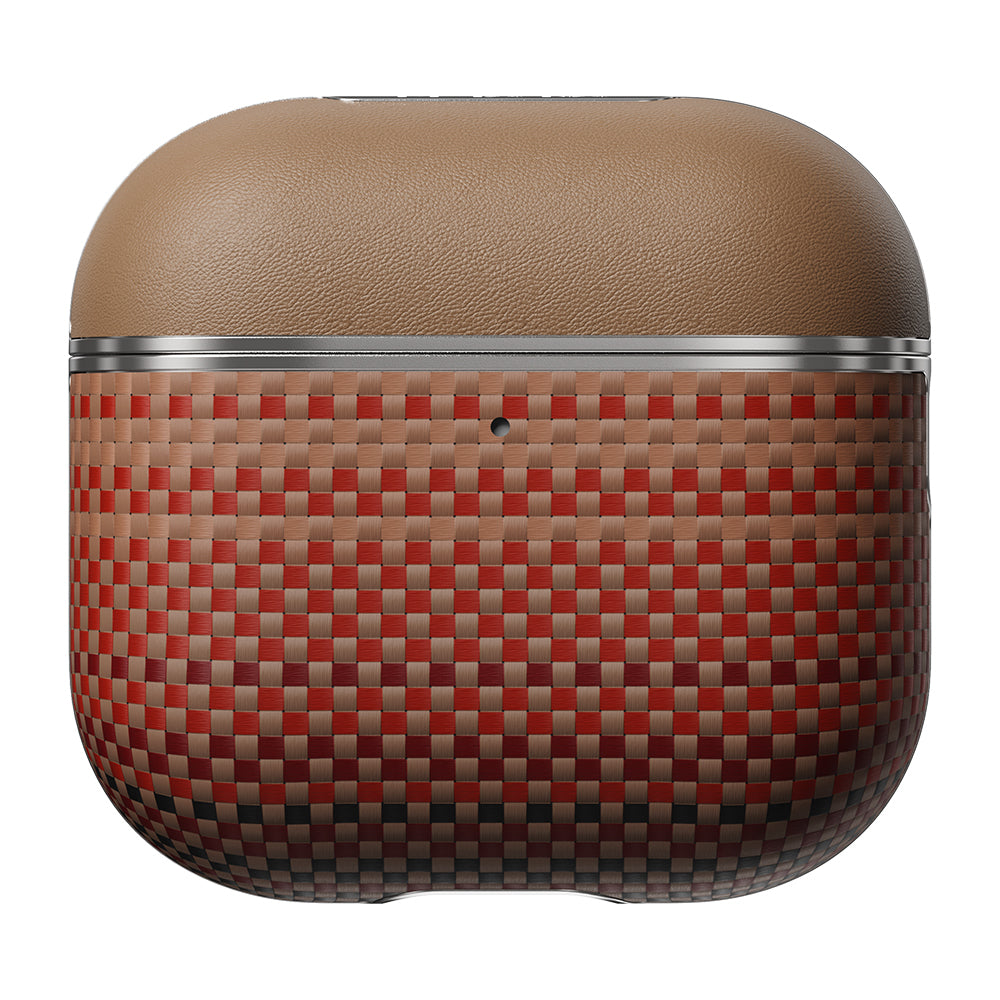 Pitaka Tactile Woven Sunset-Moonrise Serisi Airpods 4 Aramid Fiber Sunset Kılıf