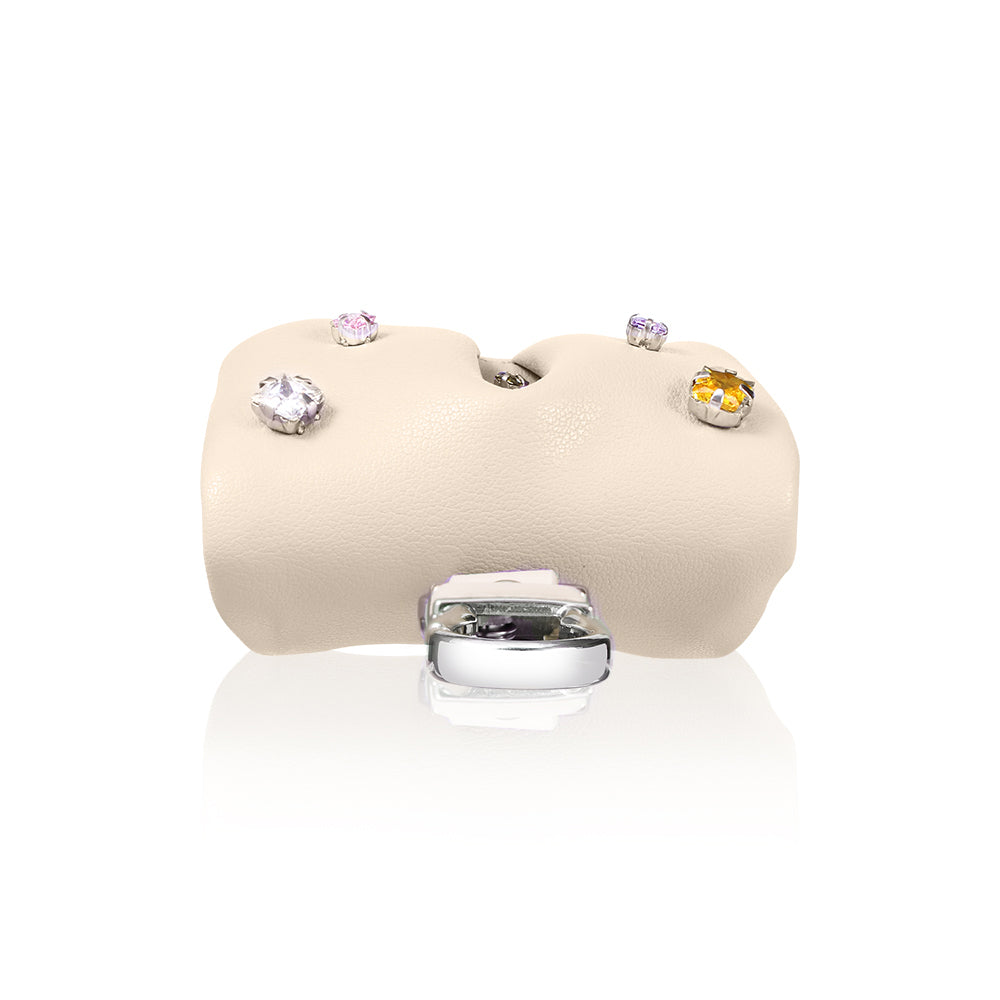 Pynana Sugar Cube Serisi Airpods 4 Kılıf PU Deri Çanta Tasarımlı Taşlı Kılıf