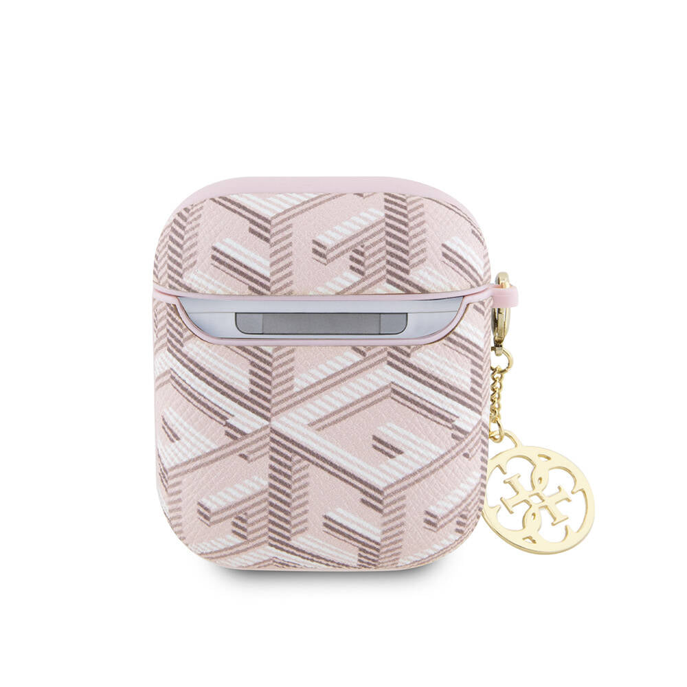 Guess Airpods Orjinal Lisanslı G Cube Desenli 4G Süs Zincirli Kılıf