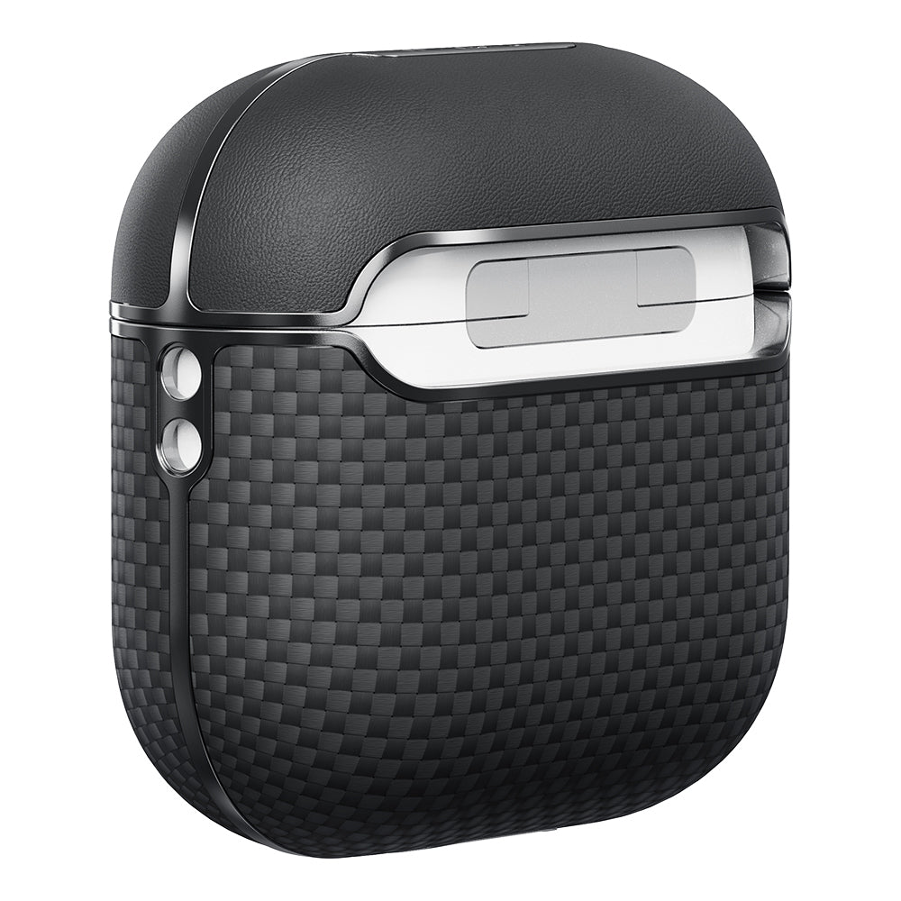 Pitaka Ultra-Slim Classic Serisi Airpods Pro 2 1500D Aramid Fiber Black-Grey Twill Kılıf