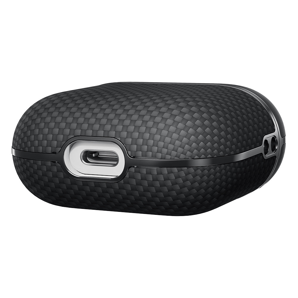 Pitaka Ultra-Slim Classic Serisi Airpods Pro 2 1500D Aramid Fiber Black-Grey Twill Kılıf