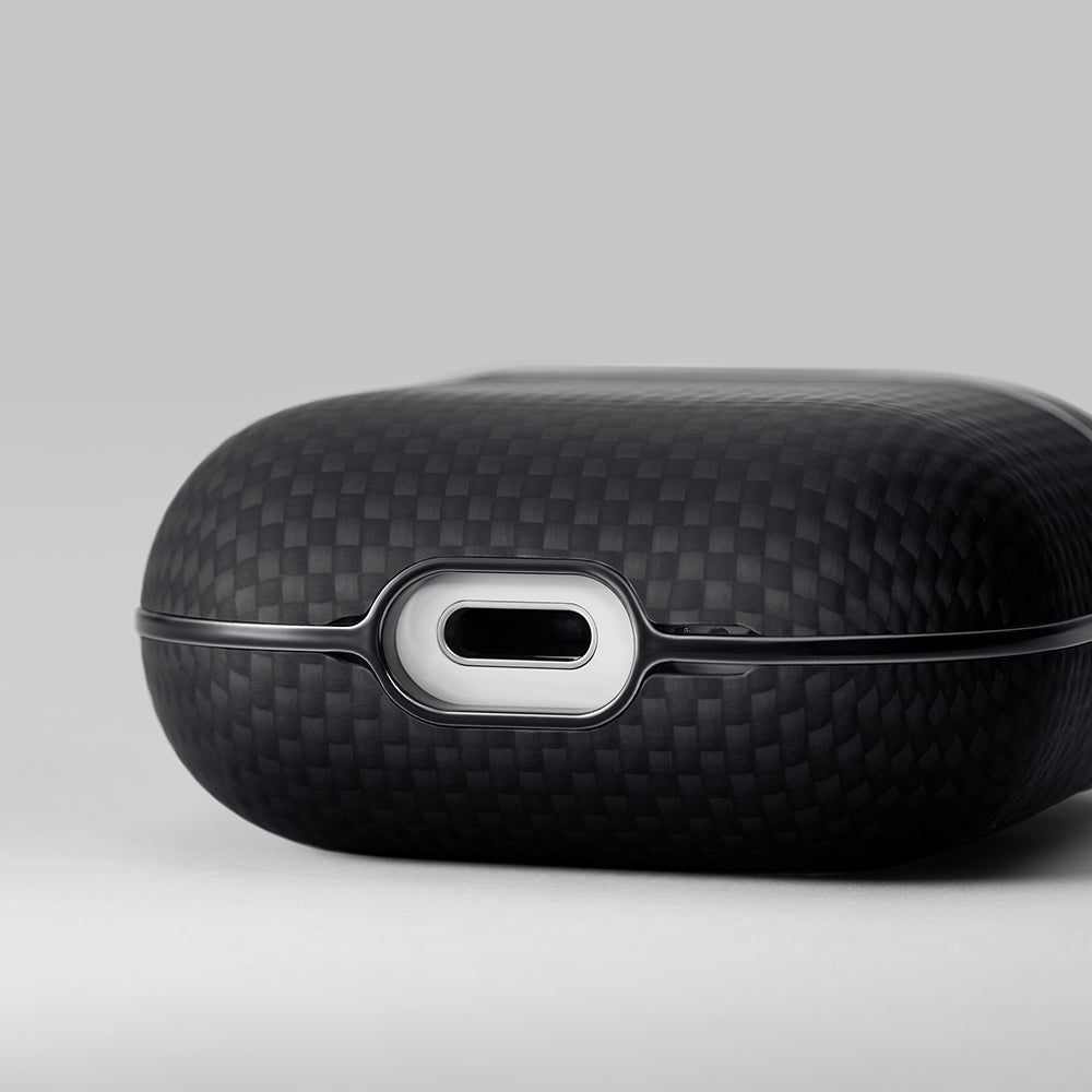 Pitaka Ultra-Slim Classic Serisi Airpods Pro 2 1500D Aramid Fiber Black-Grey Twill Kılıf