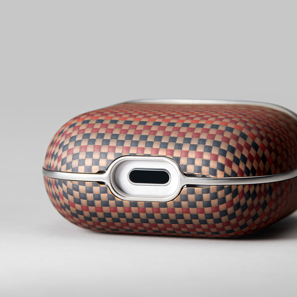 Pitaka Tactile Woven Sunset-Moonrise Serisi Airpods Pro 2 Aramid Fiber Sunset Kılıf