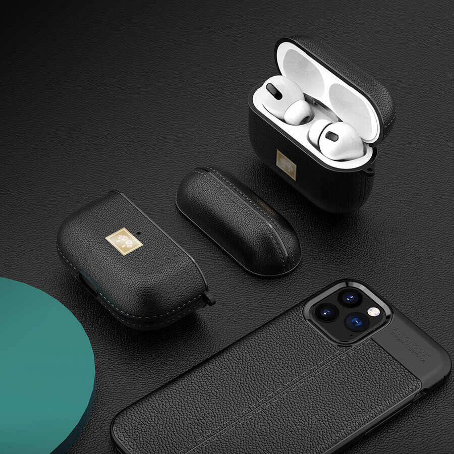 Wlons Airpods Pro 2 Deri Görünümlü Askı Aparatlı Kılıf