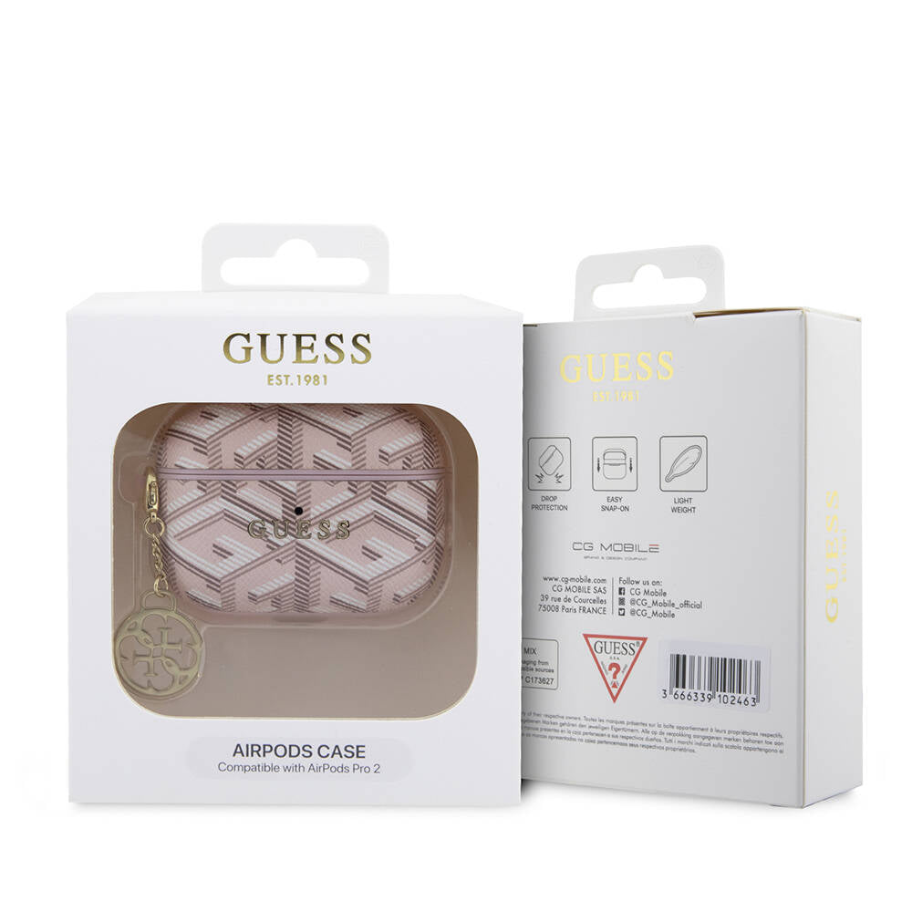 Guess Airpods Pro 2 Orjinal Lisanslı G Cube Desenli 4G Süs Zincirli Kılıf