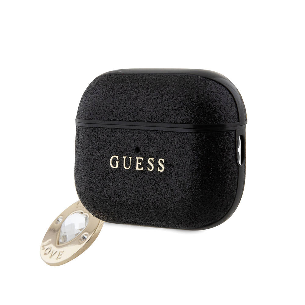 Guess Airpods Pro 2 Orjinal Lisanslı Glitter Elmas Kalp Süs Zincirli Kılıf