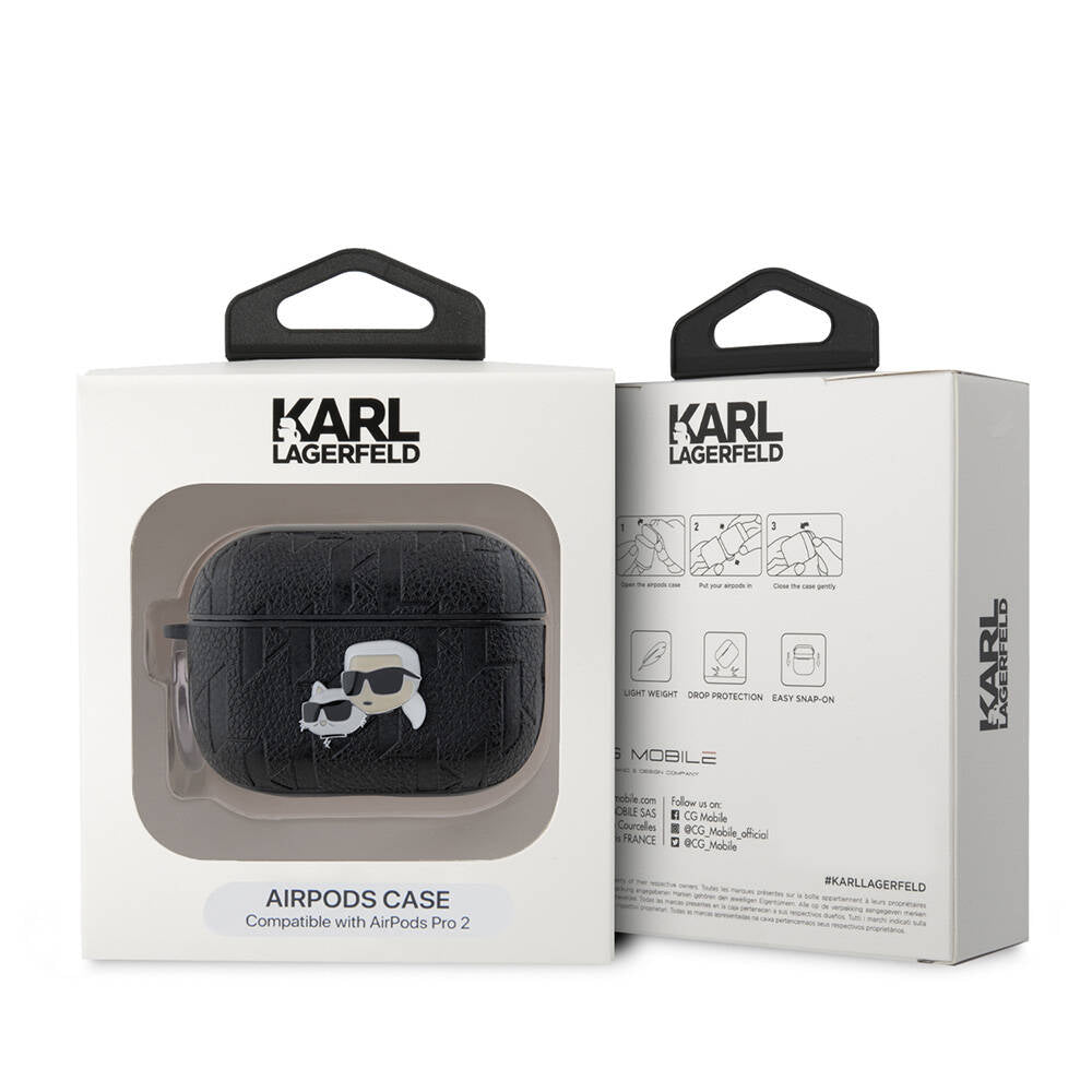 Karl Lagerfeld Airpods Pro 2 Kılıf Orjinal Lisanslı Monogram Silikon Kulaklık Kılıfı - 4