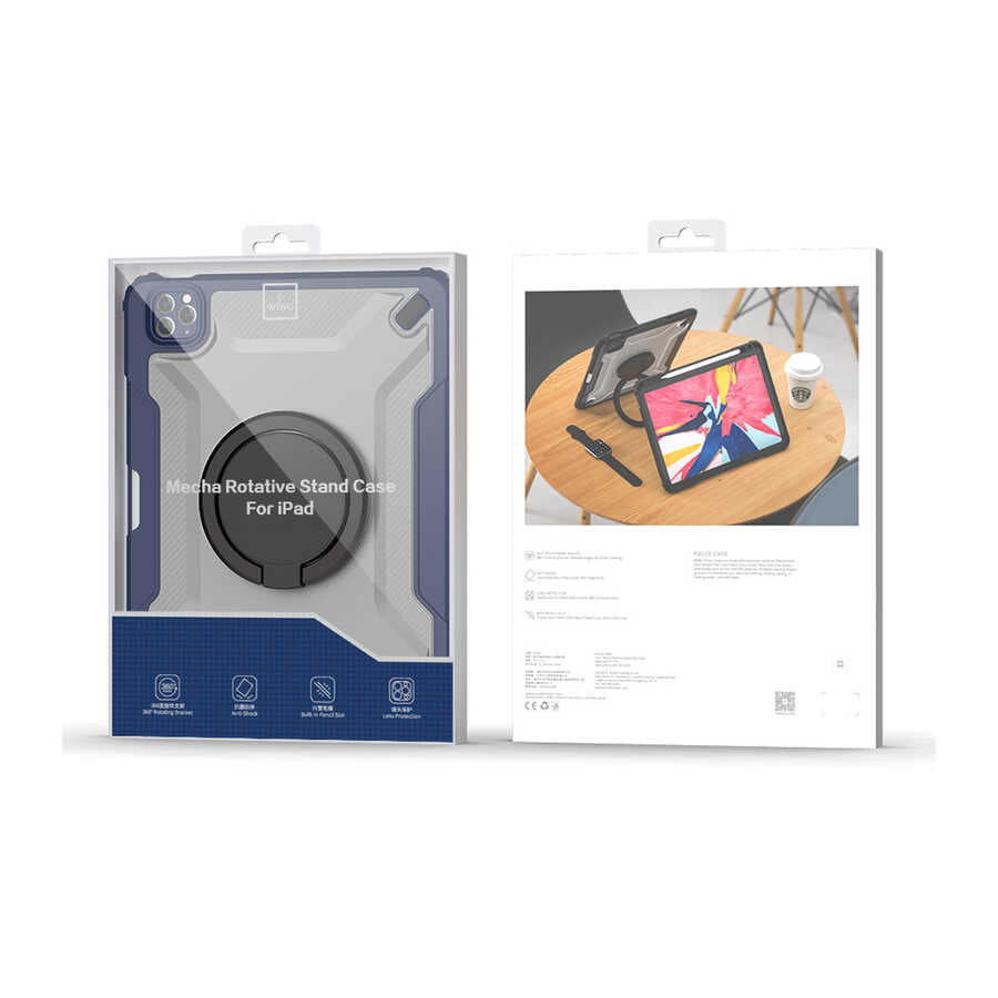 Wiwu Mecha iPad Air 10.9 2020 (4.Nesil) Dönebilen Standlı Tablet Kılıfı - 14