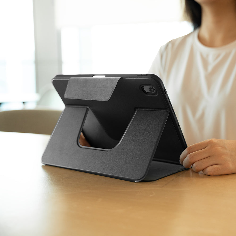 Raptic Spin Detachable Folio iPad Air 11 2025 M3 PU Ayrılabilir Kalem Bölmeli Standlı Kılıf
