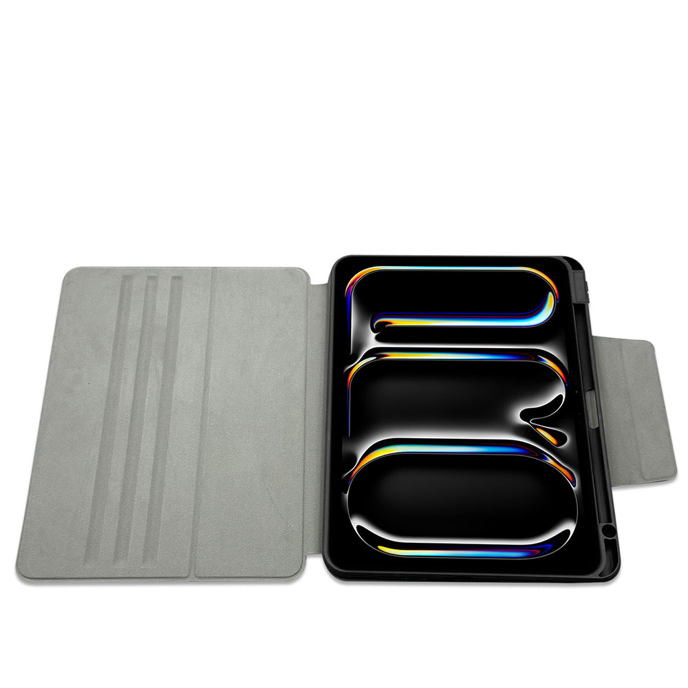 Raptic Spin Detachable Folio iPad Air 11 2025 M3 PU Ayrılabilir Kalem Bölmeli Standlı Kılıf