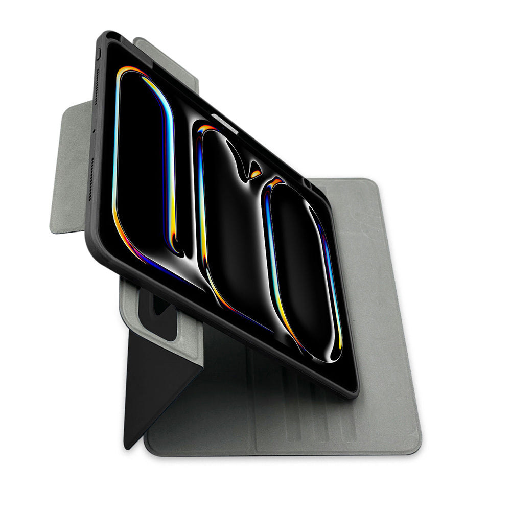 Raptic Spin Detachable Folio iPad Air 11 2025 M3 PU Ayrılabilir Kalem Bölmeli Standlı Kılıf