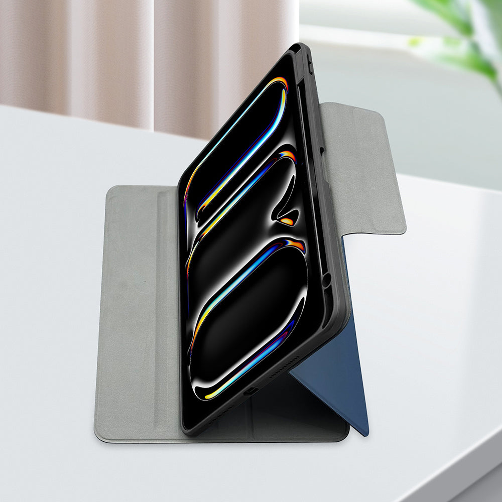 Raptic Spin Detachable Folio iPad Air 11 2025 M3 PU Ayrılabilir Kalem Bölmeli Standlı Kılıf
