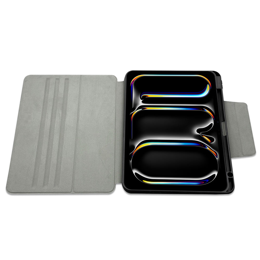 Raptic Spin Detachable Folio iPad Air 11 2025 M3 PU Ayrılabilir Kalem Bölmeli Standlı Kılıf