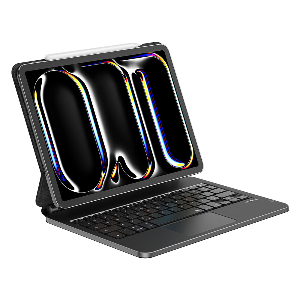 Wiwu MK-003 iPad Air 11 2025 M3 Gizli Kalem Bölmeli Klavyeli Standlı Kılıf