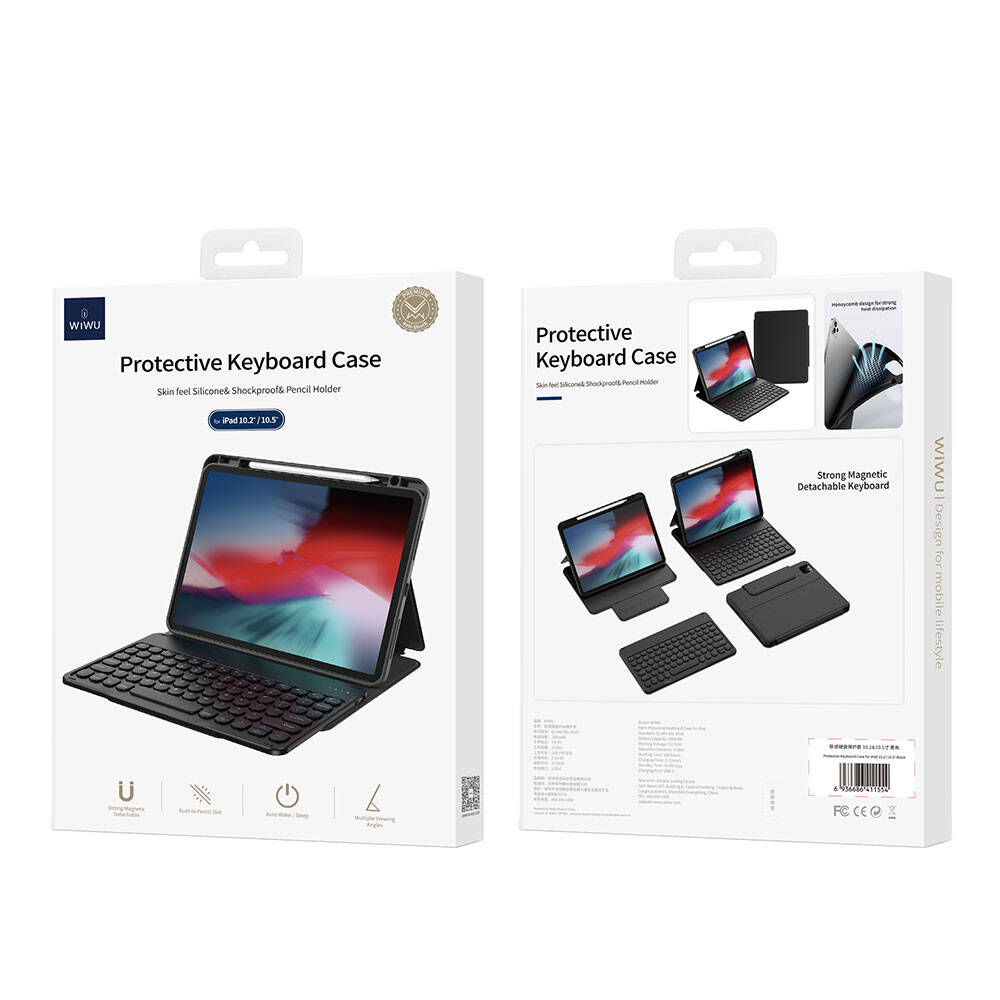 Wiwu Protective iPad Air 11 2025 M3 Gizli Kalem Bölmeli Klavyeli Kılıf