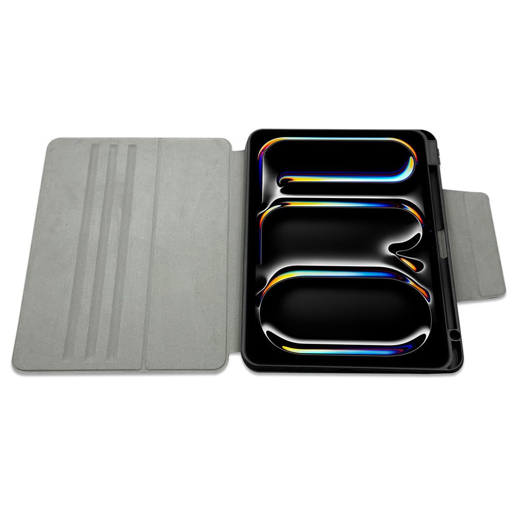 Raptic Spin Detachable Folio iPad Air 13 2024 PU Ayrılabilir Kalem Bölmeli Standlı Kılıf