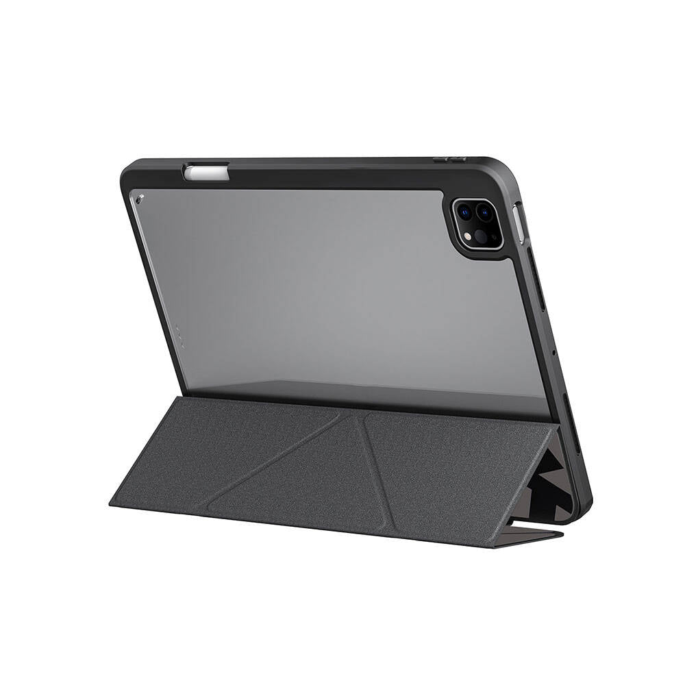 SkinArma iPad Pro 11 2024 Kılıf Holografik Tasarımlı Arkası Şeffaf Çıkarılabilir Magnetik Kira Kobai Kılıf