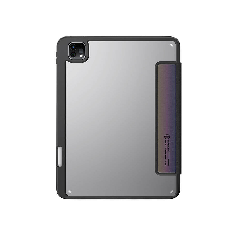 SkinArma iPad Pro 11 2024 Kılıf Holografik Tasarımlı Arkası Şeffaf Çıkarılabilir Magnetik Kira Kobai Kılıf