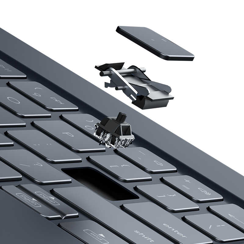 Benks KB02 iPad Pro 12.9 2021 (5.Nesil) Kablosuz Klavyeli Tablet Kılıfı - 4