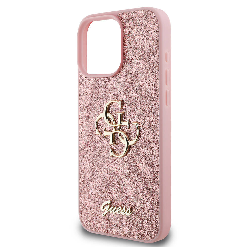 Guess iPhone 16 Pro Max Orjinal Lisanslı 4G Büyük Metal Logolu Glitter Telefon Kılıfı-8