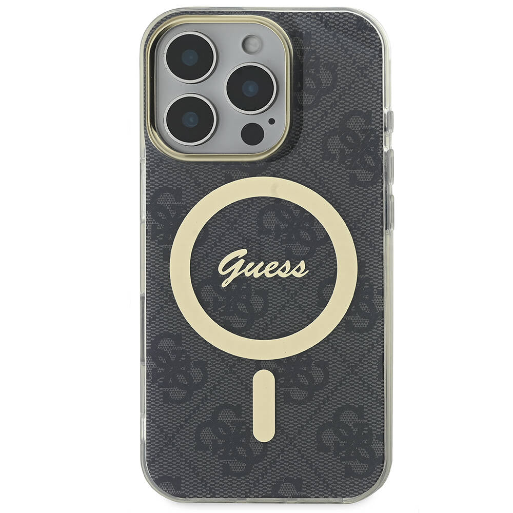 Guess iPhone 16 Pro Max Orjinal Lisanslı Magsafe Yazı Logolu 4G Desenli Telefon Kılıfı-3