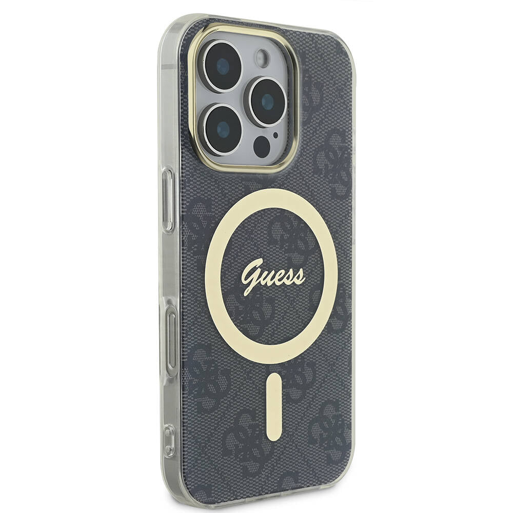 Guess iPhone 16 Pro Max Orjinal Lisanslı Magsafe Yazı Logolu 4G Desenli Telefon Kılıfı-4
