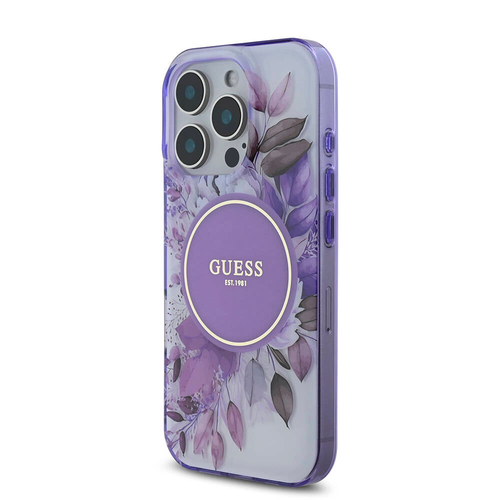 Guess iPhone 16 Pro Max Orjinal Lisanslı Magsafe Flower Tonal Circle Telefon Kılıfı-11