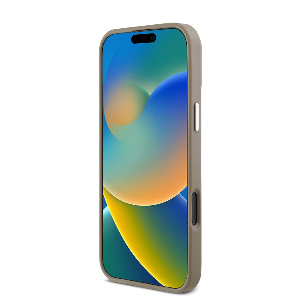 Guess iPhone 16 Pro Max Orjinal Lisanslı Magsafe Şarj Özellikli Grained Triangle Telefon Kılıfı - 6