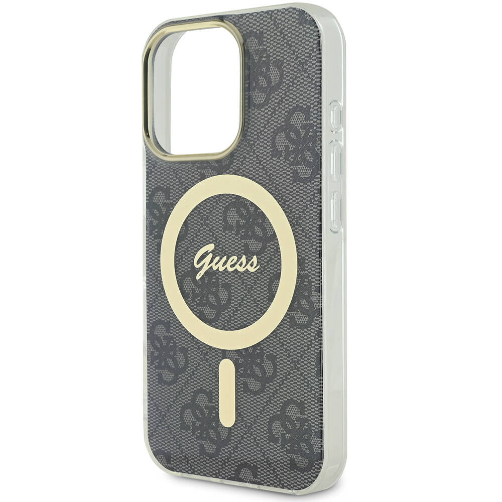 Guess iPhone 16 Pro Max Orjinal Lisanslı Magsafe Yazı Logolu 4G Desenli Telefon Kılıfı-6