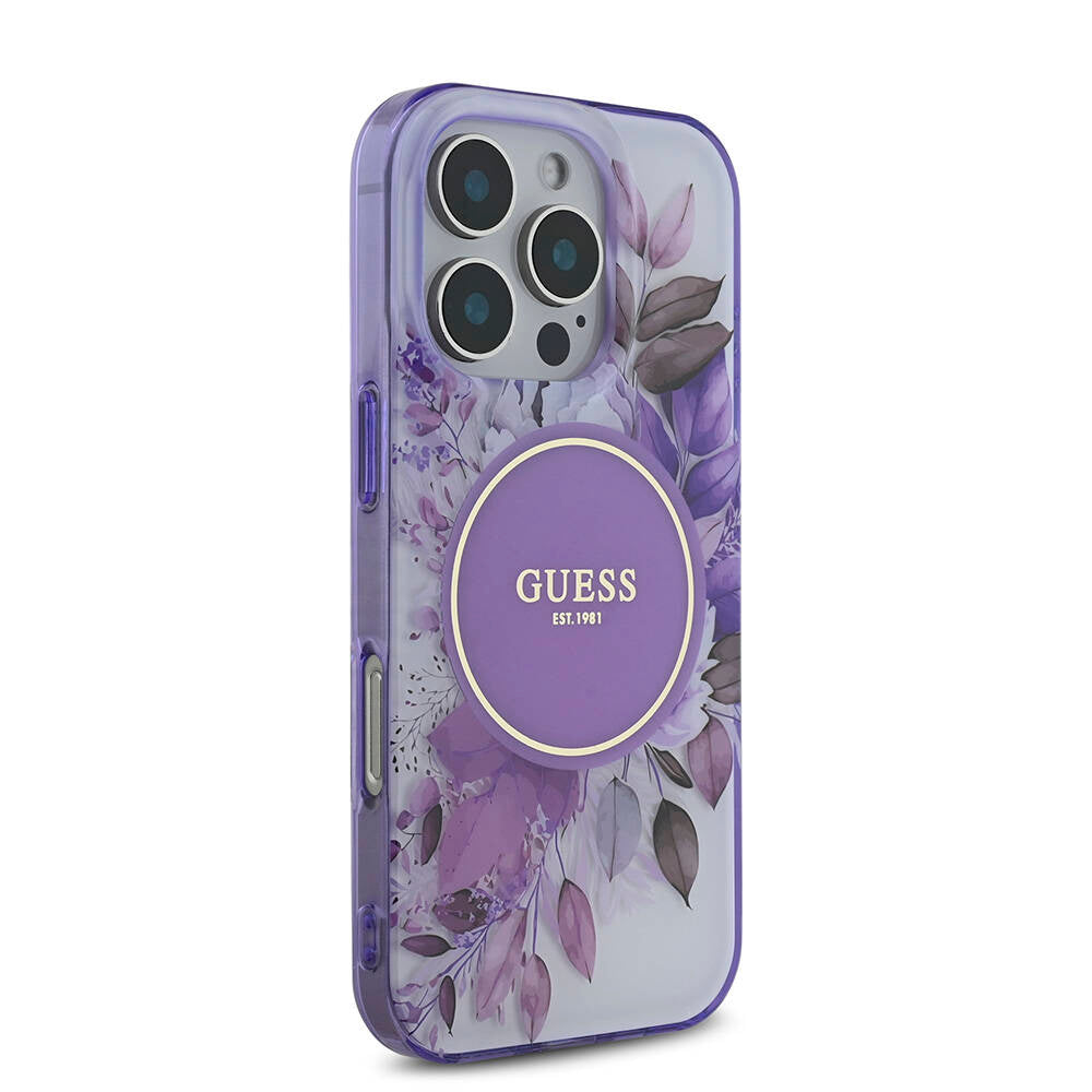 Guess iPhone 16 Pro Max Orjinal Lisanslı Magsafe Flower Tonal Circle Telefon Kılıfı-13