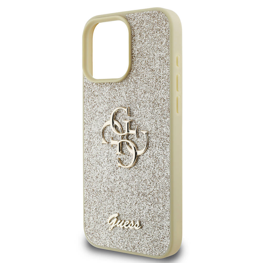 Guess iPhone 16 Pro Max Orjinal Lisanslı 4G Büyük Metal Logolu Glitter Telefon Kılıfı-15