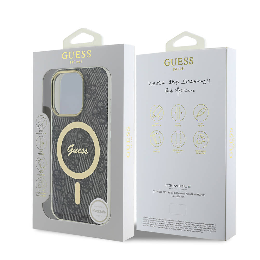 Guess iPhone 16 Pro Max Orjinal Lisanslı Magsafe Yazı Logolu 4G Desenli Telefon Kılıfı-8