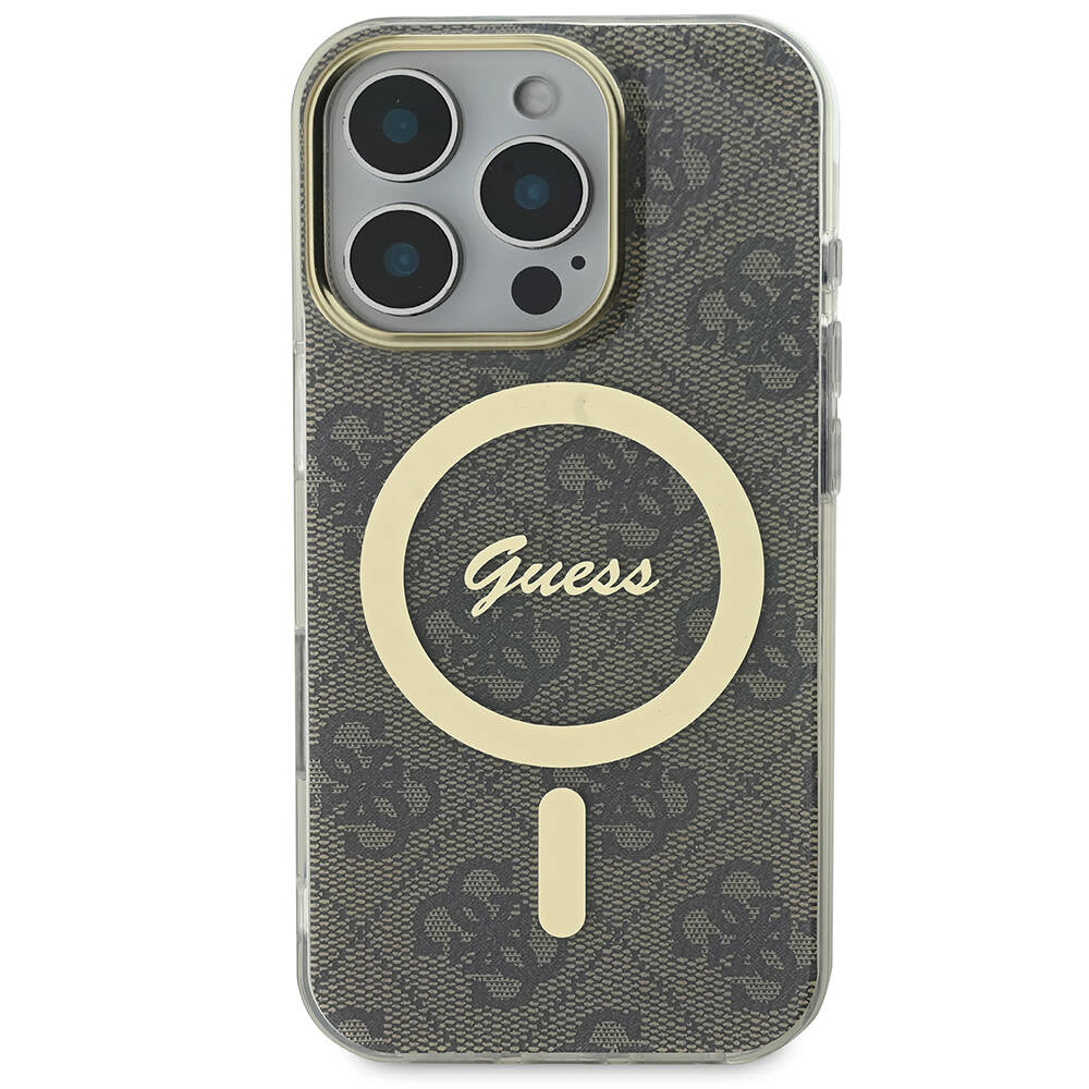 Guess iPhone 16 Pro Max Orjinal Lisanslı Magsafe Yazı Logolu 4G Desenli Telefon Kılıfı-10