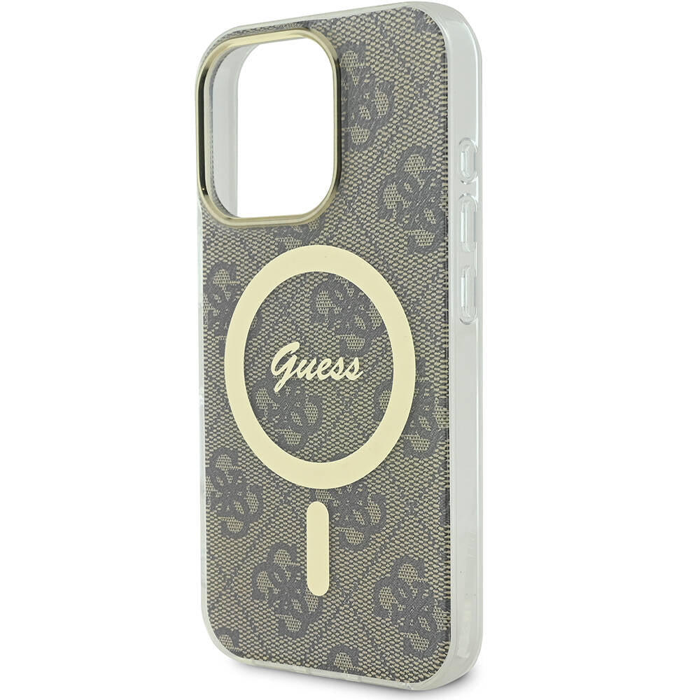 Guess iPhone 16 Pro Max Orjinal Lisanslı Magsafe Yazı Logolu 4G Desenli Telefon Kılıfı-13