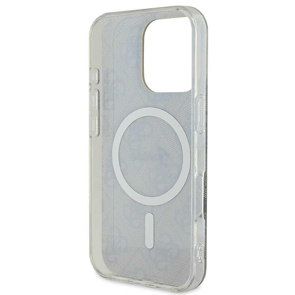 Guess iPhone 16 Pro Max Orjinal Lisanslı Magsafe Yazı Logolu 4G Desenli Telefon Kılıfı-14