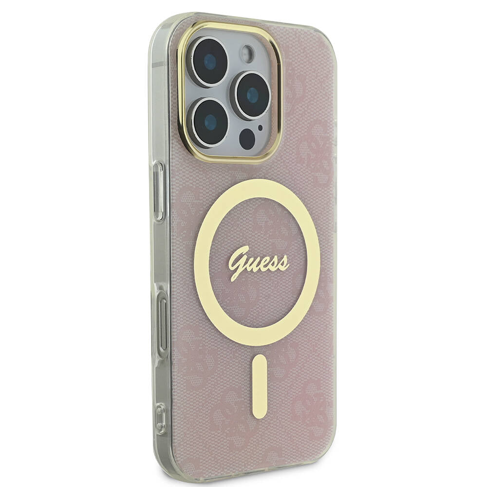 Guess iPhone 16 Pro Max Orjinal Lisanslı Magsafe Yazı Logolu 4G Desenli Telefon Kılıfı-20